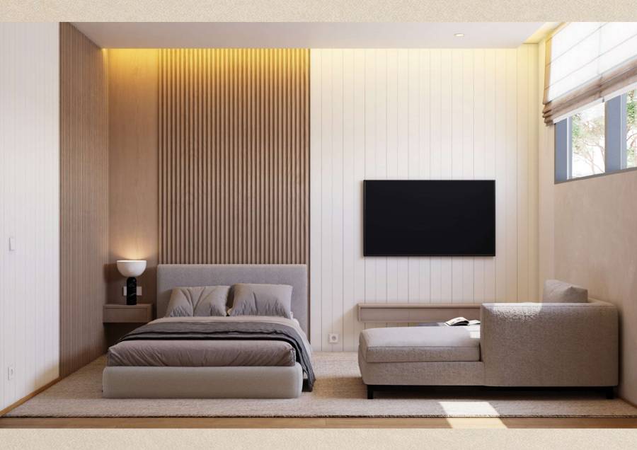 Slumbr shared lounge and kitchen design